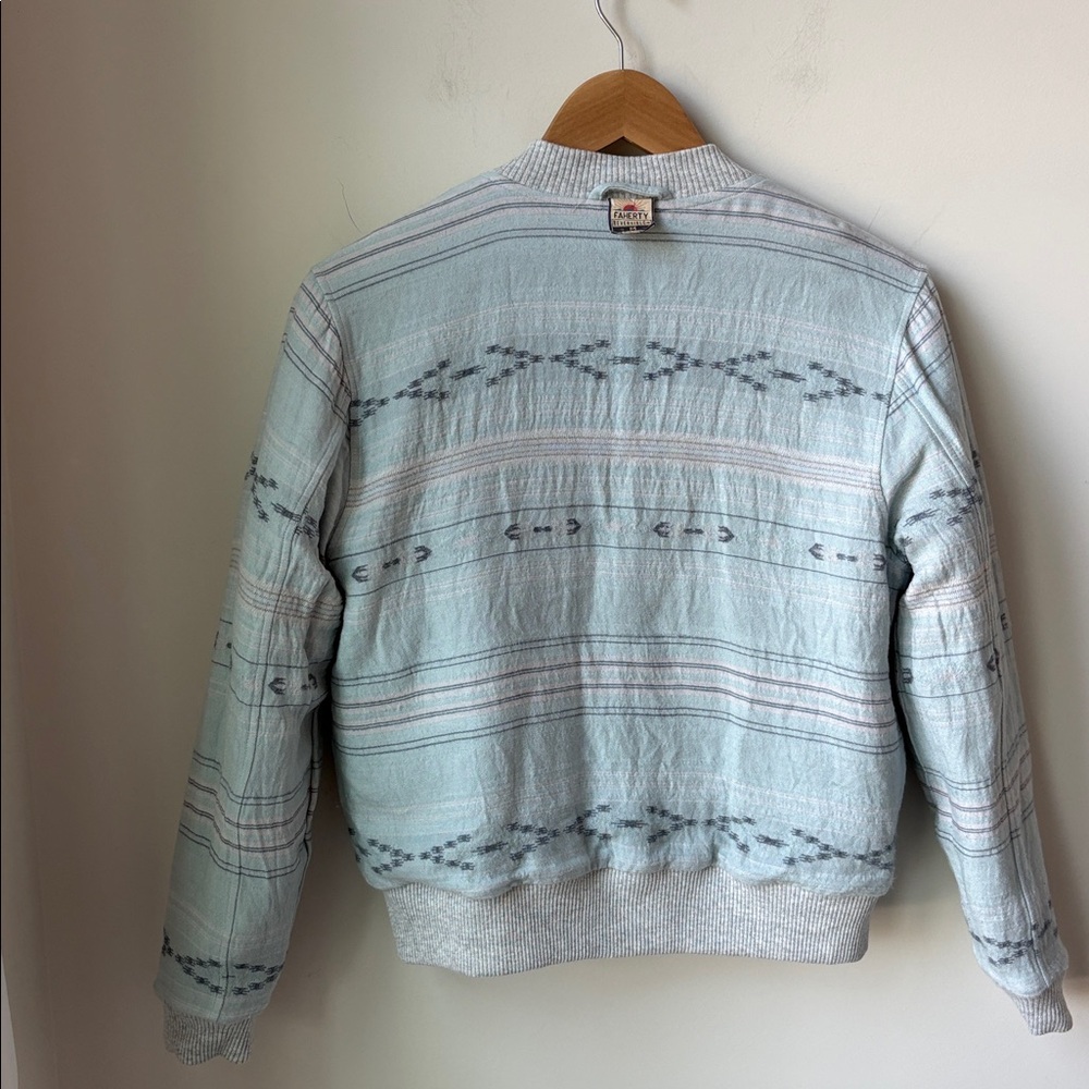 Faherty Reversible Bomber Jacket Quilted & Aztec … - image 6